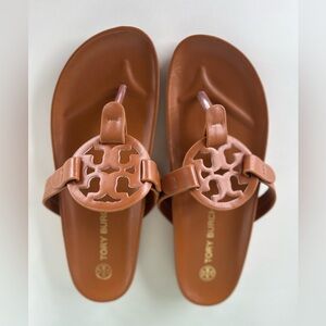 NEW Tory Burch Miller Cloud Sandals In Bourbon Miele Size  8.5 NWB